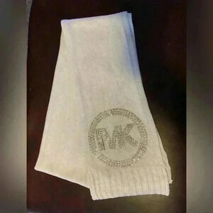 Michael Kors cream colored logo scarf